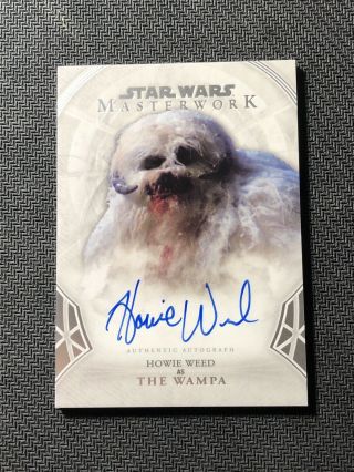 2019 Topps Star Wars Masterwork Howie Weed As The Wampa Autograph Auto A - Hw
