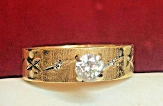 Vintage Estate 14k Gold Natural Diamond Ring Engagement Wedding Solitaire
