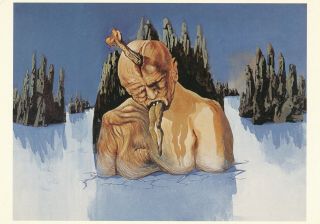 La Divina Comedia - Salvador Dali - Vintage Art 1995 Postcard A5761 Holland Print