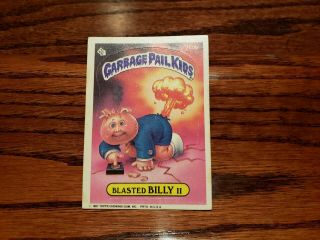 1987 Topps Garbage Pail Kids Series 7 Blasted Billy Ii 260b (purple Banner)