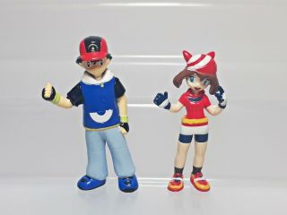 Ash Ketchum & May (haruka) Pokemon Figure Keychain Set Bandai Gashapon 1.  7 - 1.  8 "