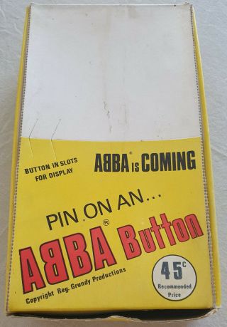 Abba Vintage Badge Box Full Of Badges Australian Tour 1977