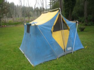 Vintage Wenzel Canvas Cabin Type Camping Tent 10 X 9 With Floor Camping See