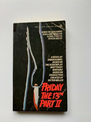 Friday The 13th Part 2 Vintage Novel Simon Hawke Soft Covered Book Movie Jason