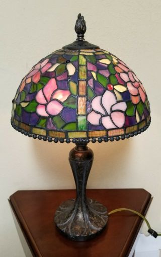 Vintage Dale Tiffany 2 Light Table Lamp With Berman Base -