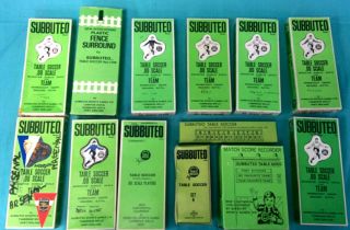 Vintage Subbuteo 1970`s/80`s Team Bundle Football 8 Teams Plus Pitch Boxed 878