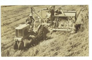 Allis Chalmers Model 60 All Crop Harvester Tractor Farming Vintage Postcard 2