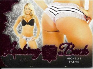2019 Benchwarmer 25 Years Michelle Baena Pink Foil Looking Back Butt Card /5