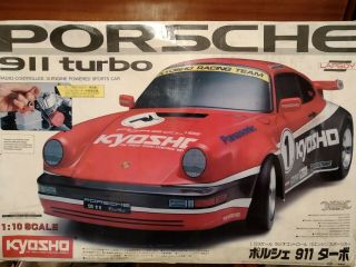 Vintage Kyosho Porsche 911 Turbo,  1/10 Scale Nitro Rc