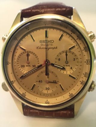 Vintage Seiko Quartz Chronograph 7a28 - 7029