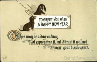 To Greet You With A Happy Year Antique Postcard Vintage Post Card