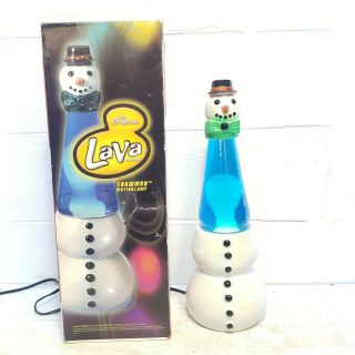 Vintage Ceramic - Holiday Series “snowman” Lava Lamp By Lava Very Rare