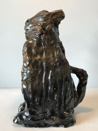 Vintage Ceramic Cat Sculpture - Signed - 1978 Vintage Modern Studio Pottery Art