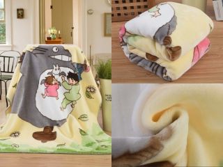 My Neighbor Totoro Anime Soft Plush Blanket Cartoon Bedding Throw Home Quilt Cos