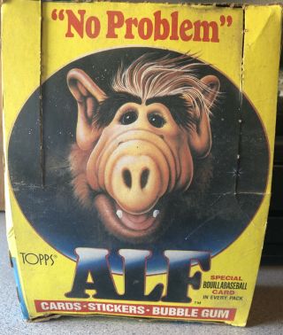 1987 Topps Alf Tv Show Series 1 Trading Cards Full Box Of 48 Wax Packs