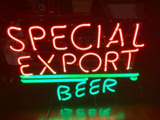 Vintage Special Export Neon Beer Sign Light Heileman 