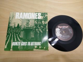Punk 45 Ramones Bonzo Goes To Bitburg Beggars Banquet Uk Picture Sleeve