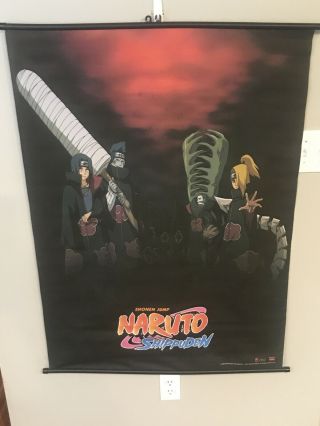 Vintage Naruto Shippuden Wall Scroll Anime Poster Fabric Offical 07 Shonen Jump