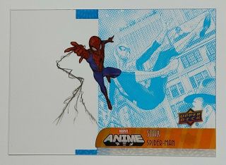 2020 Upper Deck Marvel Anime Sp Stax Insert Top Spider - Man Ss - 14b 14b 1:180