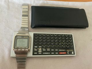 Vintage 1984 Seiko “memo Diary” Uw02 - 0010 With Keyboard