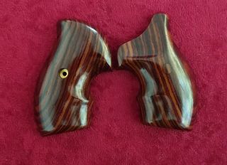Vintage Craig Spegel Smith & Wesson S&w J Frame Rb Boot Grips Stunning Wood 3