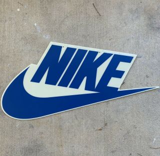 Rare Vintage Nike 1980s 80s Shoe Store Advertising Swoosh Sign Display.