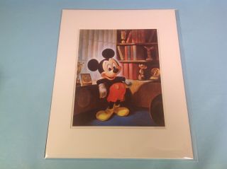 Vintage Mickey Mouse Disneyland Matted Print - 1960 