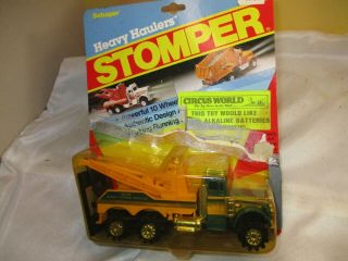 Vintage Schaper Stomper Heavy Hauler Peterbilt Semi Tow Truck Wrecker W/ A Card
