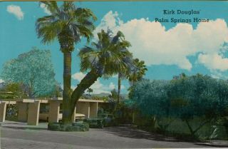 Vintage Postcard Kirk Douglas Palm Springs California Home Actor Celebrity