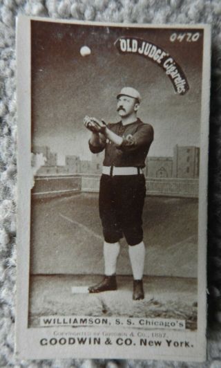 Vintage Ned Williamson 1895 0470 Old Judge Cigarettes Baseball Card Edward Nagle