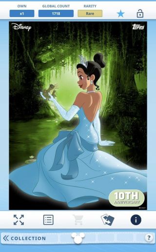 Topps Disney Collect Princess And The Frog 10th Anniversary Rare Set With Award