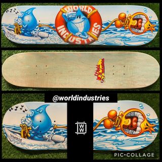 World Industries Skateboard Deck Flameboy Wet Willy “speedboat Willy”