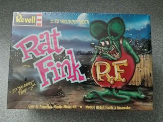 Rare 1990 Revell Rat Fink Model Kit,  Intact Cello,  Ed " Big Daddy " Roth