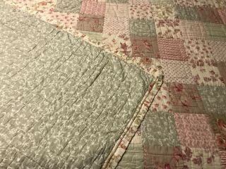 Pottery Barn Vintage Blakely Floral Patchwork Quilt King Euc