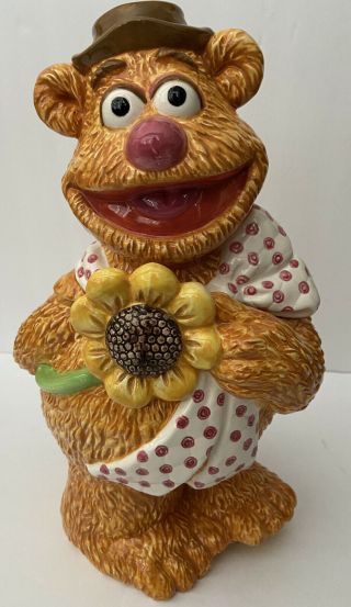 Fozzie Bear Cookie Jar Treasure Craft Muppets Jim Henson Vintage