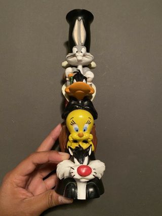Warner Bros Looney Tunes Totem Candle Stick Figurine Statue 1993 Htf