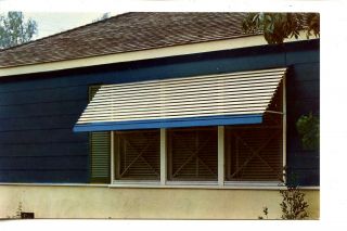 Flexalum Aluminum Window Awning - Home Improvement - Vintage Advertising Postcard