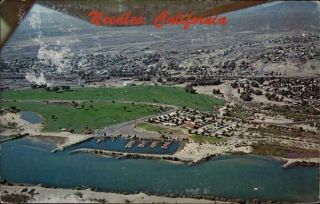 Needles,  Ca Aerial View Of Town & Marina San Bernardino County California Vintage