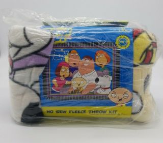 Family Guy No Sew Fleece Throw Blanket Kit Series 1 Approx 43 " X 55 " Package