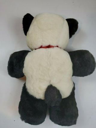 Vintage Rubber Chubby Face Plush Panda Bear.  F.  W.  Woolnough.  RARE 3