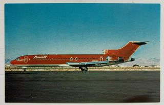 Vintage Postcard Braniff Airlines Boeing 727 Orange Aircraft (mary Jayne 