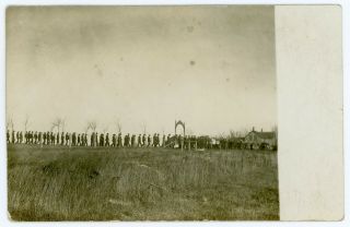 Vintage 1908 Rppc Catholic Funeral Procession To Cemetery Religious March Plains