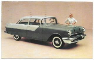 Pontiac 860 Two - Door Sedan,  Castle Grey Over Falcon Grey Vintage Postcard
