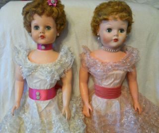 2 VINTAGE 1950 ' S DOLLS - SWEET ROSEMARY AND BETTY THE BRIDE - 30 