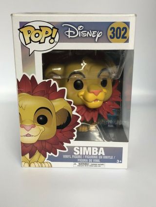 Funko Pop Disney Lion King Simba (leaf Mane) 302 Vinyl Figure Vaulted