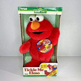 Vintage Tickle Me Elmo Sesame Street Old Stock 1996 62715