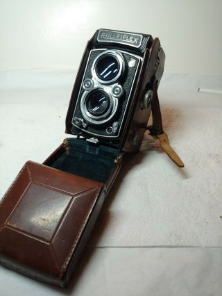 Vintage Rolleiflex Syncho Compur Carl Zeiss Lens Tessar 1:3.  5 F 75mm