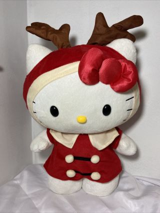 Hello Kitty Door Greeter Christmas Plush 24 " Tall Stands On Own Gemmy