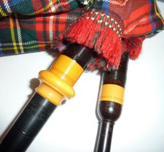 Vintage Macpherson Edinburgh Bagpipes Goose With Cover & Bag All Cpics