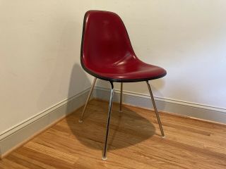 Vintage Herman Miller Eames Naugahyde Fiberglass Side Shell Chair Dsx